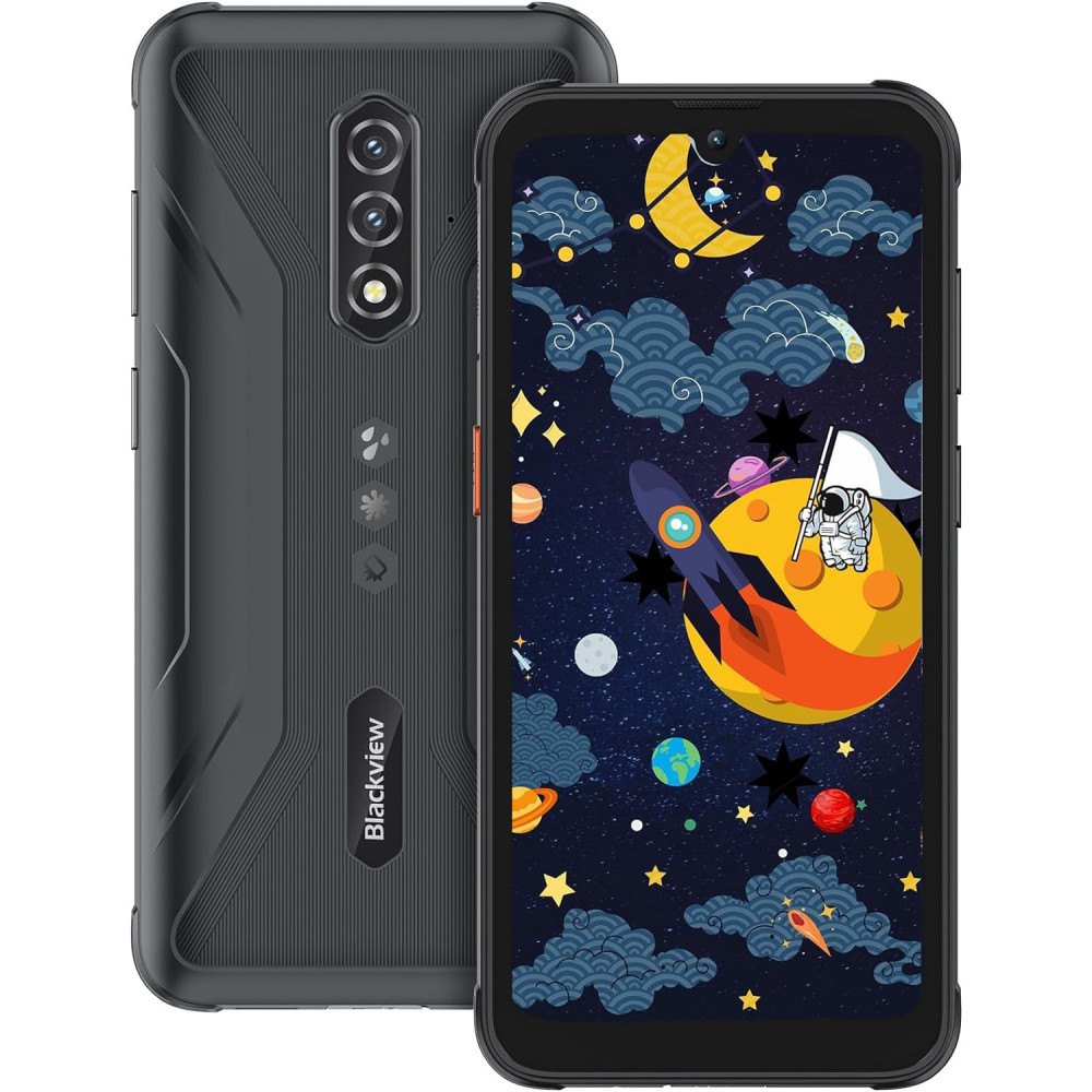 Blackview BV4800 (6GB+64GB/TF 1TB) Nerozbitný mobilní telefon Android 13, osmijádrový, 6,56" HD+, 5180mAh, 13MP+5MP, 4G