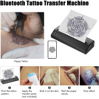 LIUMATE Bezdrátová tiskárna tetovacích šablon Bluetooth Tattoo Stencil Machine Thermal Printer Copier Mobile Portable Tattoo Pri