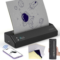 STIGMA Bluetooth Tattoo Transfer Stencil Machine Black Mini Tattoo Printer 2500mAh Copier Drawing Thermal Stencil Maker with 10P