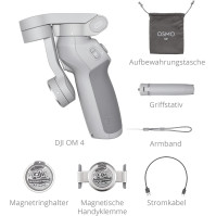 DJI OM 4 - 3-osý Smartphone stabilizátor, magnetický design, přenosný a skládací, DynamicZoom, CloneMe, Timelapse