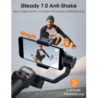 hohem iSteady M6 Gimbal stabilizátor pro smartphone, vylepšený 3osý gimbal pro vlogging Youtube TikTok, 360° nekonečné otáč.