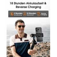 hohem iSteady M6 Gimbal stabilizátor pro smartphone, vylepšený 3osý gimbal pro vlogging Youtube TikTok, 360° nekonečné otáč.