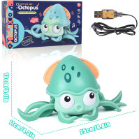 FORMIZON Hudební hračka, Octopus Crawling Music, interaktivní hračka pro děti s osvětlením a automatickým vyhýbáním