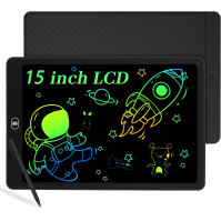 KidsPark LCD Psací tablet dětský Doodle Scribbler Pad, 15 Palcový barevný světelný kreslicí panel