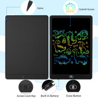 KidsPark LCD Psací tablet dětský Doodle Scribbler Pad, 15 Palcový barevný světelný kreslicí panel