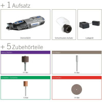 Dremel 8220 Akumulátorový multifunkční nástroj 12V sada (s 5 příslušenstvím a 1 nástavcem, variabilní nastavení otáček