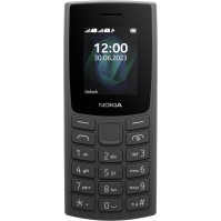 Nokia 105 2G Edition 2023 (Dual SIM, 1,77“ displej, baterie 1000 mAh, 32 MB, 3,5mm jack pro sluchátka, FM rádio) Charcoal