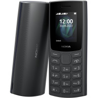 Nokia 105 2G Edition 2023 (Dual SIM, 1,77“ displej, baterie 1000 mAh, 32 MB, 3,5mm jack pro sluchátka, FM rádio) Charcoal