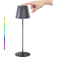 Bezdrátová stolní lampa GGNOO vyrobená z kovu Stmívatelná LED stolní lampa Bezdrátová 8barevná LED stolní lampa IP54