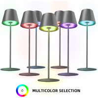 Bezdrátová stolní lampa GGNOO vyrobená z kovu Stmívatelná LED stolní lampa Bezdrátová 8barevná LED stolní lampa IP54