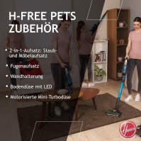 Akumulátorový vysavač Hoover zvířecí chlupy H-FREE 500 PETS bez sáčku | i jako ruční vysavač I až 30 minut chodu