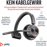 Bezdrátová souprava sluchátek Poly Voyager 4310 UC - Bluetooth monofonní sluchátka s ramenem mikrofonu s potlačením hluku