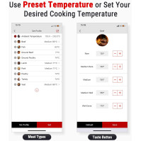 Teploměr na maso ThermoPro TP25 Bluetooth se 4 teplotními sondami Chytrý bezdrátový digitální teploměr na vaření a grilování pro