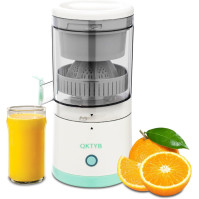 QKTYB Orange Squeezer Elektrický automatický odšťavňovač dobíjecí multifunkční bezdrátový odšťavňovač citronů, 400 ml, tichý a ú