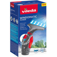 Vileda Windomatic Power vysavač na okna, vysavač na okna, lehký, pro okna bez kapek a šmouh jedním tahem, včetně 1 nabíječky a 1