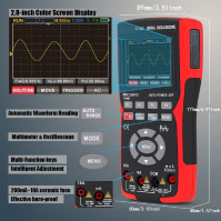 Ruční osciloskopický multimetr 2 v 1, 10MHz šířka pásma 48MSa/s s vysokým vzorkováním Profesionální osciloskop, digitální multim