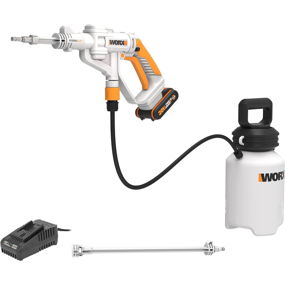 Akumulátorový tlakový postřikovač WORX WP651E Hydroshot 20V s jemným rozprašováním a nádrží o objemu 5 litrů - včetně 2Ah bateri