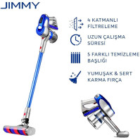 Tyčový vysavač Jimmy JV83, modro/stříbrný