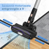 Akumulátorový vysavač 33000 Pa, výkonný elektrický smeták s dotykovou obrazovkou, ultralehký bezdrátový vysavač 6 v 1