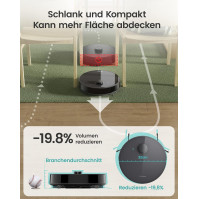 Robotický vysavač Lefant N3 s funkcí stírání 4000Pa (dToF laserová navigace, stírací robot 12000 vibrací za minutu