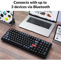 Klávesnice Keychron K4 Pro Custom s výměnnými spínači K Pro Blue, programovatelná QMK/VIA makra | Bluetooth/USB, podsvícení