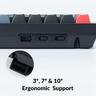 Klávesnice Keychron K4 Pro Custom s výměnnými spínači K Pro Blue, programovatelná QMK/VIA makra | Bluetooth/USB, podsvícení