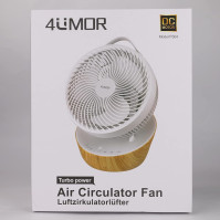 Tichý ventilátor 4UMOR 20 dB 7,6 m/s Turbo 21 W stejnosměrný motor 12rychlostní stolní ventilátor Velmi tichá 3D cirkulace