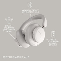 Urbanista Miami True Wireless Over Ear Sluchátka, Aktivní potlačení hluku Bluetooth sluchátka, vestavěný mikrofon, 50hod