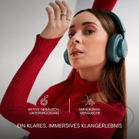 Urbanista Miami True Wireless Over Ear Sluchátka, Aktivní potlačení hluku Bluetooth sluchátka, vestavěný mikrofon, 50hod