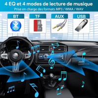 Chismos Bluetooth Hands-Free Autoradio 5.0, FM Autorádio Bluetooth do auta, Autorádio 1 Din pro 9-12V Auto Podporuje 2 USB