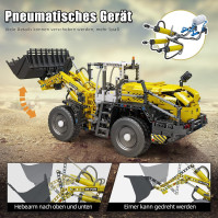 Mould King 17026 Technik RC buldozer, 1803 dílků pneumatický nakladač s dálkovým ovládáním a motory, stavební model vozidla