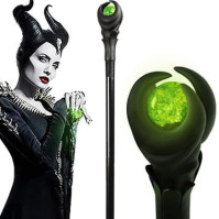 SINSEN Halloween LED Světelné žezlo Maleficent: Svítící žezlo pro cosplay postavu Maleficent z pohádky o Spičce