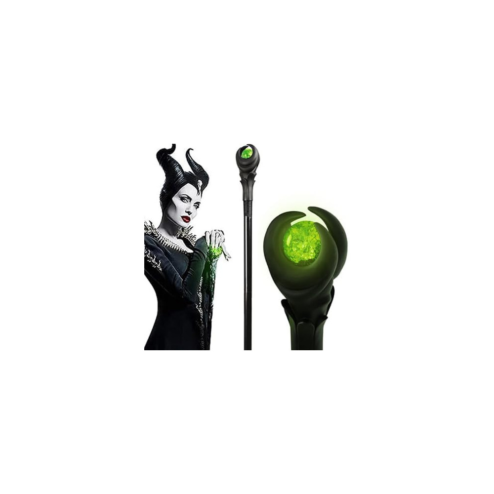 SINSEN Halloween LED Světelné žezlo Maleficent: Svítící žezlo pro cosplay postavu Maleficent z pohádky o Spičce