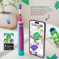 GUM Playbrush JUNIOR 6+, chytrý elektrický sonický zubní kartáček pro děti od 6 let s interaktivní herní aplikací