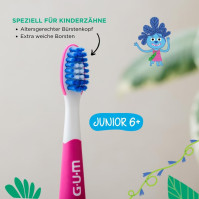 GUM Playbrush JUNIOR 6+, chytrý elektrický sonický zubní kartáček pro děti od 6 let s interaktivní herní aplikací