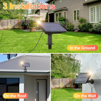 Avoalre Solar Festoon Lights Outdoor 19M/61FT USB&Solar String Lights Dimmable 4 Mode with Remote 25+2LED Bulbs Outdoor