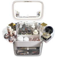 Rio Ultimate Beauty Storage Vanity Case s dotykovým stmívatelným zrcadlem