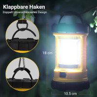 Kempingová lampa, 3200LM světlá Kempingová světla, 4600mAh powerbanka & dobíjecí LED lampa, stmívatelný svítilna s 5 režimy