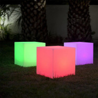 Lumisky 303167 Contemporary Wireless Light Cube + Dálkové ovládání s energeticky úspornou LED Silný polyetylen Vícebarev