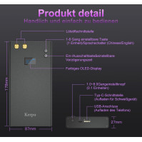 Akumulátorová bodová svářečka, mini bodová svářečka Kerpu s LCD obrazovkou, baterie 7500 mAh 70 převodů