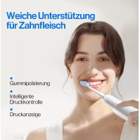 usmile Elektrický zubní kartáček s chytrou obrazovkou, 4 čistící režimy, chytrý sonický kartáček s časovačem a kontrolou