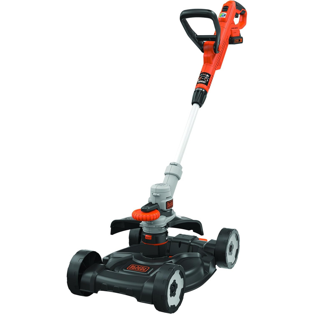 BLACK+DECKER STC1820CM-QW akumulátorový křovinořez Litio, šířka řezu 28 cm, 18 V 2.0 Ah, černá/oranžová