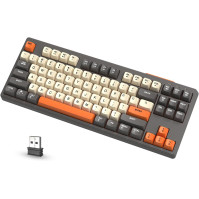 ATTACK SHARK M87 80% Bezdrátová herní klávesnice, 87 kláves TKL RGB dobíjecí klávesnice s mechanickým pocitem SA PBT