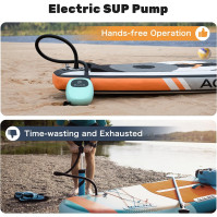 DWNDPUMP SUP pumpa Elektrická 20PSI, rychlé nabíjení SUP pumpa Elektrická s baterií, přenosná Elektrická nafukovací pumpa