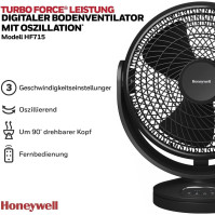 HONEYWELL HF715BE4 - Turbo Force oscilační digitální ventilátor (osobní, malý, pro domácnost nebo kancelář, s DO)