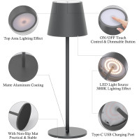 Klighten Sada 2 LED stmívatelných bateriových stolních lamp, bezdrátové, dobíjecí, teplá barva světla, 3000 K stolní lampa