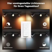 Philips Hue Runner White Ambiance Smart stropní světelný pruh, 3x reflektory [Gu10 Spot], černá s technologií Bluetooth