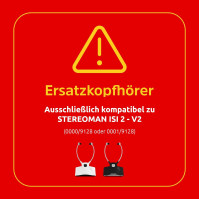 TechniSat STEREOMAN ISI 2 - sluchátka V2 (druhá sluchátka, bezdrátová stereo-funkční sluchátka včetně akumulátoru