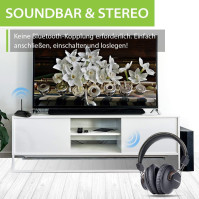 Avantree HT5009 40hodinová bezdrátová sluchátka s technologií Bluetooth 5.0 pro poslech TV s vysílačem