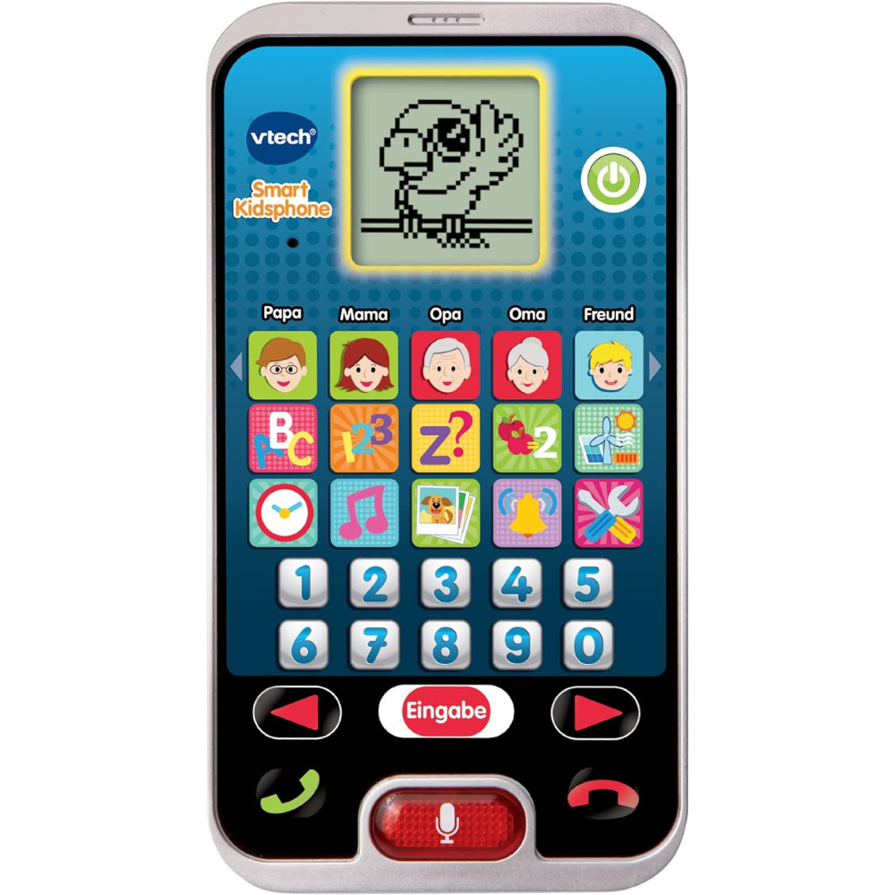 VTech Smart Kidsphone - Skvělý výukový telefon s mikrofonem, vzrušující výukové hry, písničky a melodie - Pro děti ve vě